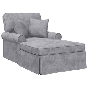 vidaXL Chaise Lounge met Rok Lichtgrijs 157 x 91 x 91 cm ARES