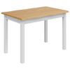 VidaXL Eettafel EKAI Wit 112 x 70 x 76,5 cm Massief grenenhout