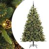 vidaXL Kunstmatige Scharnier Kerstboom met Cones Groen 210 cm