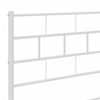 vidaXL Bedframe met hoofdbord metaal wit 140x200 cm