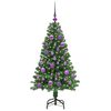 vidaXL Kunstkerstboom Groen 120 cm PVC en Staal en Kunststof