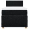 vidaXL Boxspring met matras stof zwart 90x200 cm