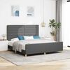 vidaXL Bedframe met hoofdeinde Donkergrijs 180 x 200 cm Stof