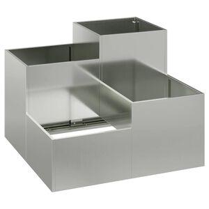 vidaXL Tuin Bloempot Zilver 100 x 100 x 60 cm Gegalvaniseerd staal