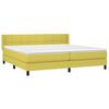 vidaXL Boxspring met matras stof groen 200x200 cm
