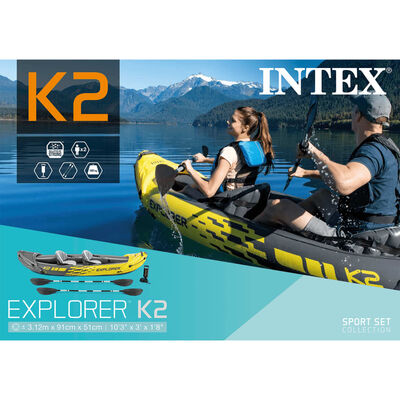 Intex Kajak opblaasbaar Explorer K2 312x91x51 cm 68307NP