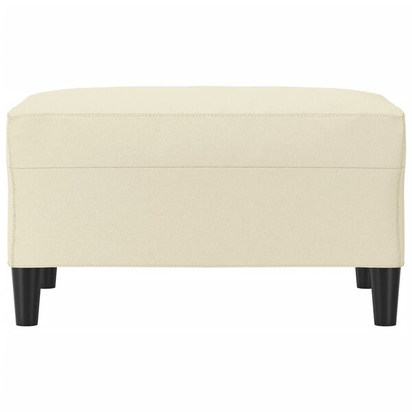 vidaXL Voetenbank 70x55x41 cm kunstleer crèmekleurig