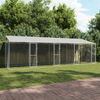 vidaXL Hondenkooi met Dak Zilver 800 x 200 x 258 cm Staal en PE