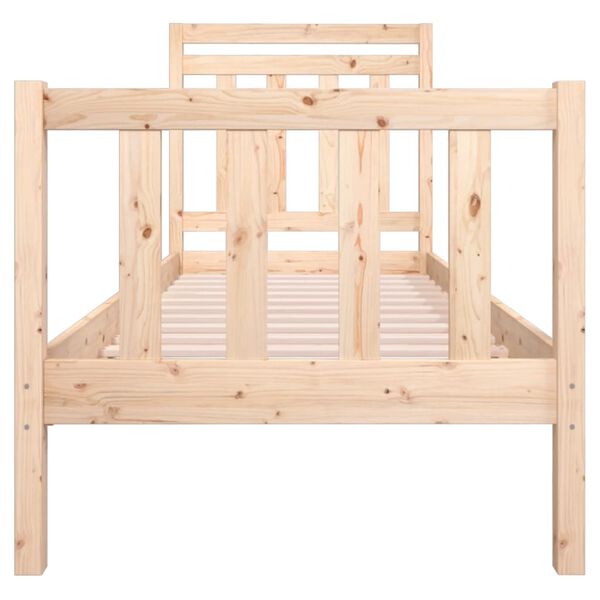 vidaXL Bedframe massief hout 75x190 cm