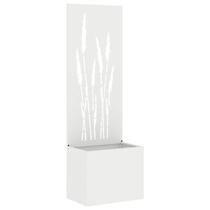 vidaXL Tuin Privacy Screen Wit 50 x 32 x 150 cm Koudgewalst staal