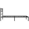 vidaXL Bedframe met hoofdbord metaal zwart 80x200 cm