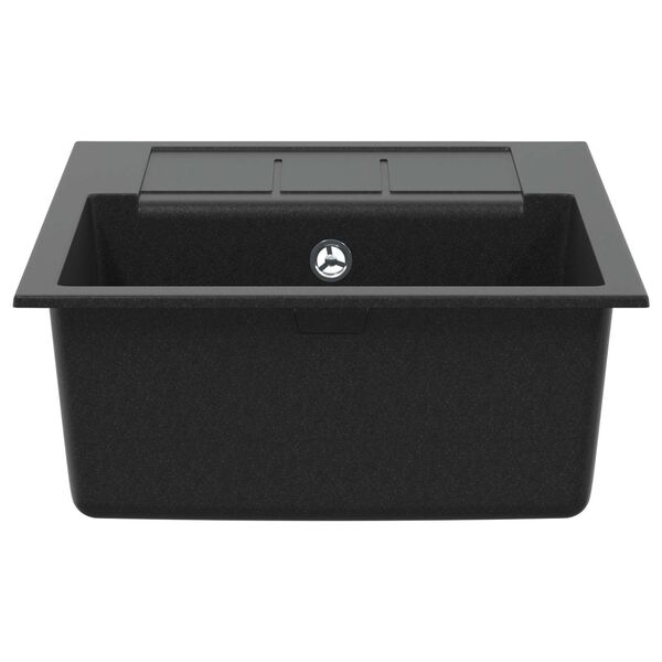 vidaXL Wasbak Zwart 620 x 500 mm 80% Kwarts en 20% Hars