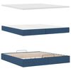 vidaXL Ottoman bed met matrassen 200x200cm stof blauw