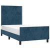 vidaXL Bedframe zonder matras 100x200 cm fluweel donkerblauw
