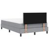 vidaXL Boxspringbed met hoofdeinde Lichtgrijs 120 x 190 cm Stof