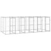 vidaXL Hondenkennel 12,1 m&sup2; gegalvaniseerd staal