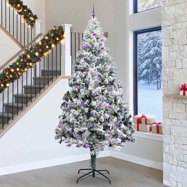 vidaXL Kerstboom met 300 LED met standaard Groen 300 cm PVC