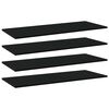 vidaXL Wandschappen 4 st 100x40x1,5 cm spaanplaat zwart