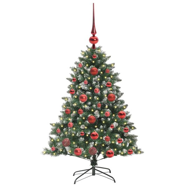 vidaXL Kunstkerstboom met 150 LED Groen 120 cm PVC en Plastic en Staal