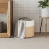 vidaXL Opbergmand &Oslash; 40x35 cm katoen beige en wit