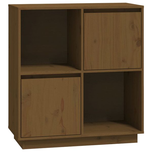 vidaXL Dressoir 74x35x80 cm massief grenenhout honingbruin