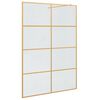 vidaXL Inloop Douche Wand Goud 140 x 195 cm gehard glas
