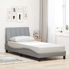 vidaXL Bedframe zonder matras "Hanko" 80x200 cm stof lichtgrijs