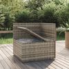 vidaXL Tuinhoekbank met kussen 57x57x56 cm poly rattan grijs