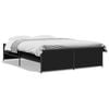 vidaXL Bedframe bewerkt hout metaal zwart 120x200 cm