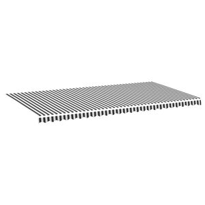 vidaXL Vervangingsdoek voor luifel 580x295 cm polyester antracietkleurig en wit