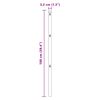 vidaXL Hek Post Anders 52 pcs Groen 3,2 x 3,2 x 100 cm Staal