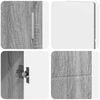 vidaXL Dressoir Grijs Sonoma 88,5 x 30,5 x 55,5 cm Bewerkt hout