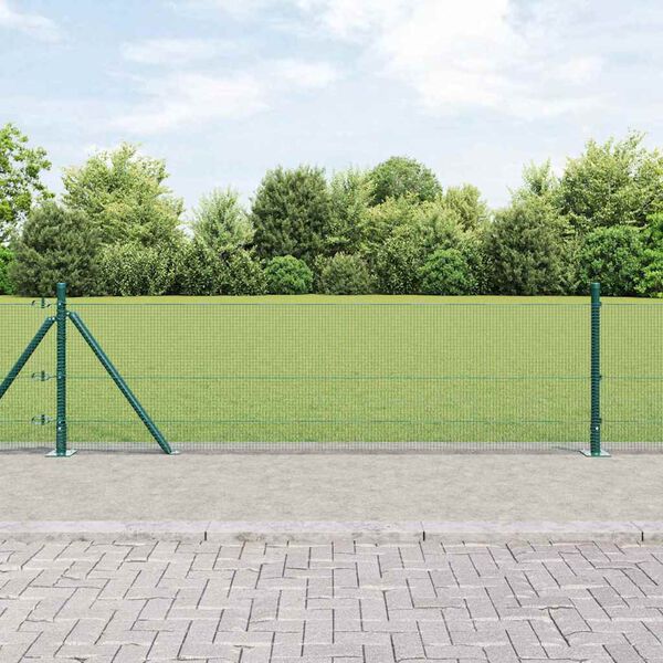 vidaXL Afrasteringspaal Groen 25 x 0,6 m (12 x 12 mm gaas)