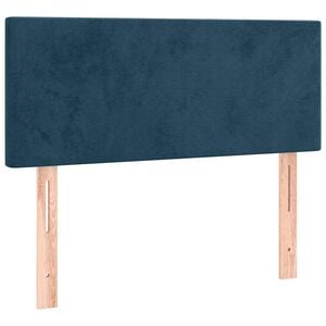 vidaXL Hoofdbord 100x5x78/88 cm fluweel donkerblauw