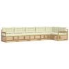 vidaXL Buiten bankenset 6 st Wit en cr&egrave;mekleurig Polyester
