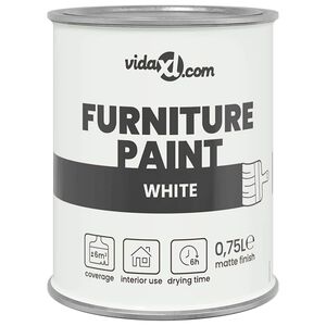 vidaXL Meubelverf Wit 0,75 L Wandprint