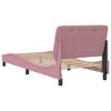 vidaXL Bedframe zonder matras fluweel roze 80x200 cm