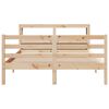 vidaXL Bedframe met hoofdbord massief grenenhout 140x190 cm