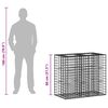 vidaXL Gabion Verhoogd Bed Zilver 90 x 50 x 80 cm Gegalvaniseerd staal