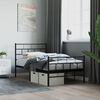 vidaXL Bedframe met hoofd- en voeteneinde metaal zwart 90x190 cm