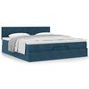 vidaXL Ottoman bed met matras 160x200cm fluweel donkerblauw