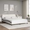 vidaXL Bedframe "Dover" kunstleer zwart en wit 160x200 cm