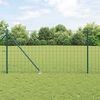 vidaXL Hek met Paal Groen 1,4 x 10 m Staal en PVC