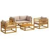 vidaXL 5-delige Tuin Lounge Set Modulair Naturel Massief Acaciahout