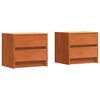 vidaXL Nachtkastjes 2 st Wasbruin 40 x 30.5 x 35.5 cm Grenenhout