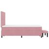 vidaXL Boxspring bed met matras Roze 120 x 190 cm Fluweel