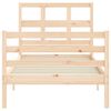 vidaXL Bedframe met hoofdbord massief hout