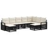 vidaXL Tuinbankenset 9 st Zwart poly rattan