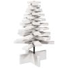 vidaXL Kerstdecoratie kerstboom 60 cm massief grenenhout wit