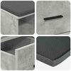 vidaXL Halbank met kussen met lade Beton Grijs 60 x 38 x 46 cm